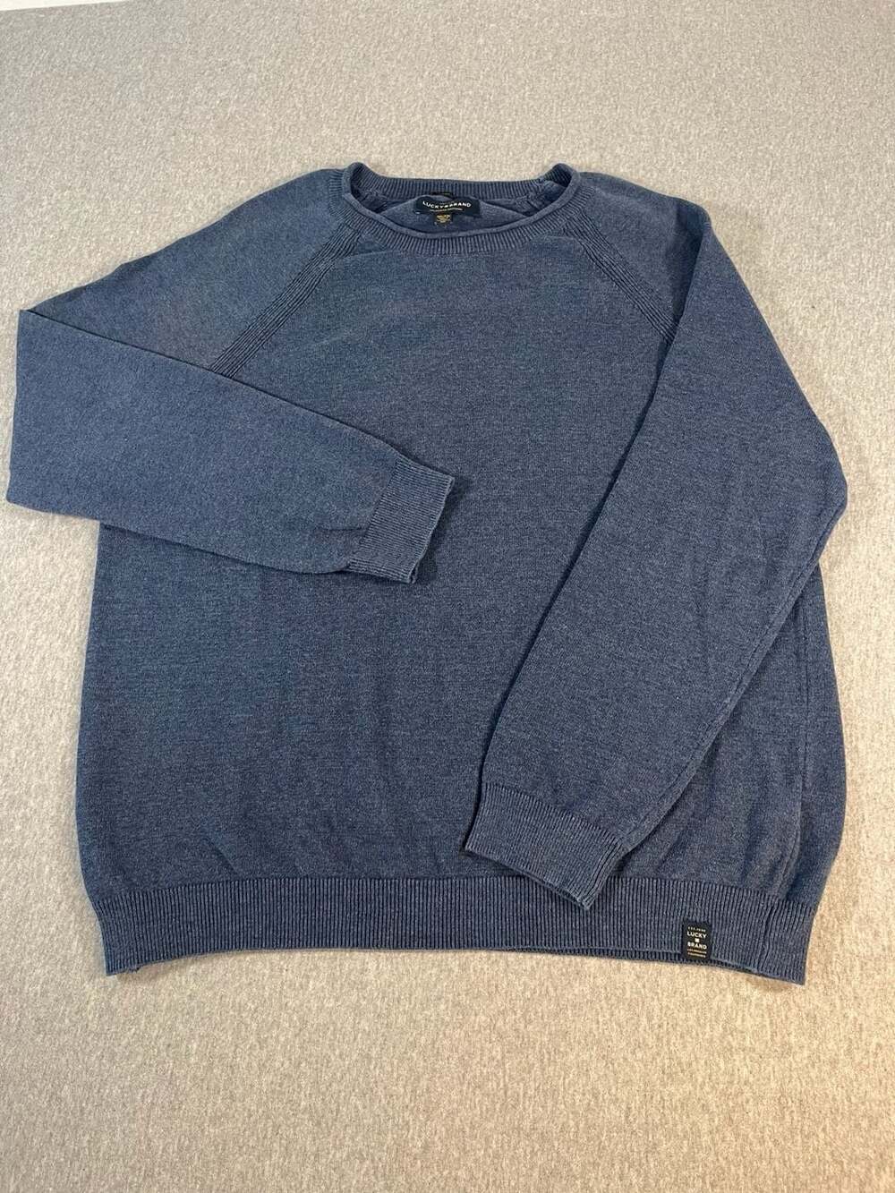 Lucky Brand Welterweight Blue Crewneck Pullover Long Sleeve Sweater Men’s XXL